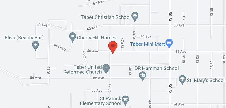 map of 4702 58 Avenue
